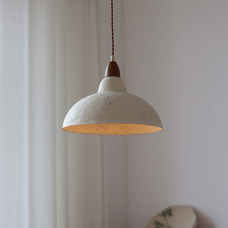 Traditional Japanese Octagonal Hand-painted Bamboo And Bird Design Xuan Paper Shade 1-Light Pendant Light For Living Room