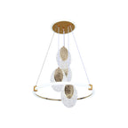 Contemporary Luxury Aluminum Acrylic Ring LED Pendant Light For Living Room