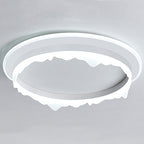 Modern Eclectic Round Iron Acrylic LED Flush Mount Ceiling Light For Bedroom