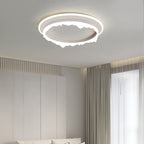 Modern Eclectic Round Iron Acrylic LED Flush Mount Ceiling Light For Bedroom