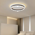 Modern Eclectic Round Iron Acrylic LED Flush Mount Ceiling Light For Bedroom