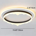 Modern Eclectic Round Iron Acrylic LED Flush Mount Ceiling Light For Bedroom