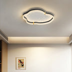 Contemporary Luxury Iron Acrylic Cloud Shade Star Decoration LED Flush Mount Ceiling Light For Bedroom