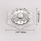 Contemporary Luxury Floral Dazzling Crystal Acrylic LED Flush Mount Ceiling Light for Hallway