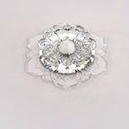 Contemporary Luxury Floral Dazzling Crystal Acrylic LED Flush Mount Ceiling Light for Hallway