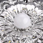 Contemporary Luxury Floral Dazzling Crystal Acrylic LED Flush Mount Ceiling Light for Hallway