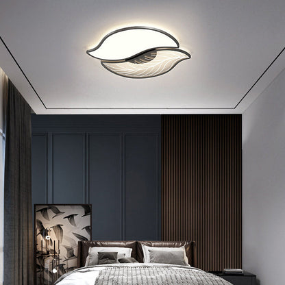 Contemporary Creative Leaves Iron Acrylic LED Flush Mount Ceiling Light For Living Room