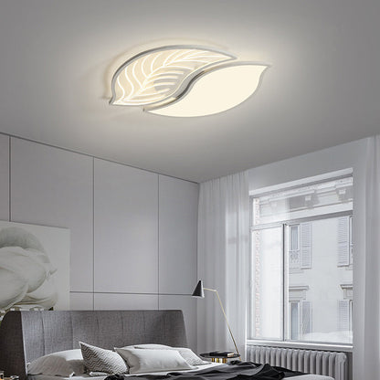 Contemporary Creative Leaves Iron Acrylic LED Flush Mount Ceiling Light For Living Room