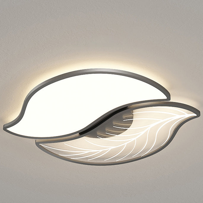 Contemporary Creative Leaves Iron Acrylic LED Flush Mount Ceiling Light For Living Room