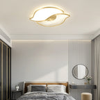 Contemporary Creative Leaves Iron Acrylic LED Flush Mount Ceiling Light For Living Room