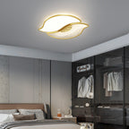 Contemporary Creative Leaves Iron Acrylic LED Flush Mount Ceiling Light For Living Room