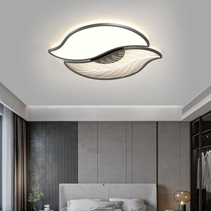 Contemporary Creative Leaves Iron Acrylic LED Flush Mount Ceiling Light For Living Room