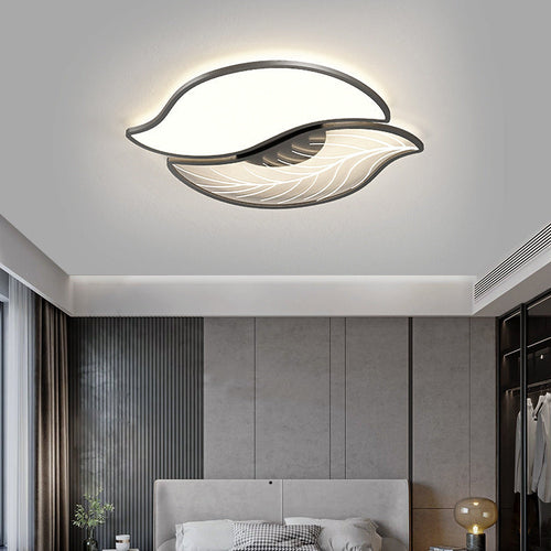 Contemporary Creative Leaves Iron Acrylic LED Flush Mount Ceiling Light For Living Room