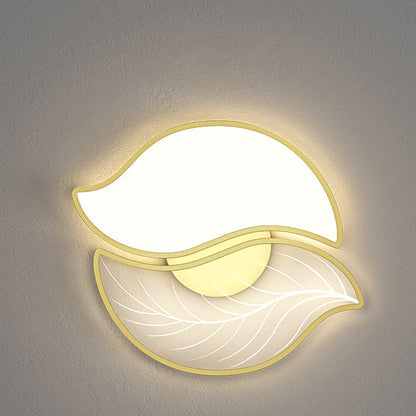 Contemporary Creative Leaves Iron Acrylic LED Flush Mount Ceiling Light For Living Room