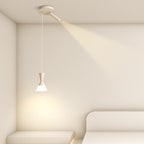 Modern Mid-Century Iron Aluminum Horn Shade LED Pendant Light Spotlight For Living Room