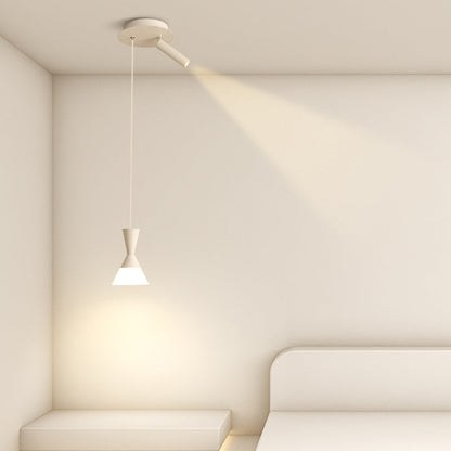 Modern Mid-Century Iron Aluminum Horn Shade LED Pendant Light Spotlight For Living Room