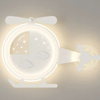 Lumendat Contemporary Creative Cartoon Helicopter Iron Acrylic LED Flush Mount Ceiling Light Kid's Lighting For Living Room Lumendat
