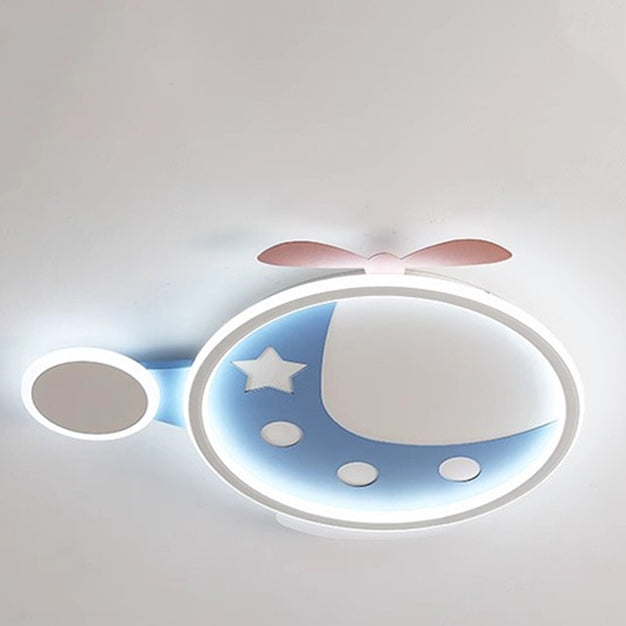 Lumendat Contemporary Creative Cartoon Helicopter Iron Acrylic LED Flush Mount Ceiling Light Kid's Lighting For Living Room Lumendat
