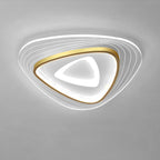 Contemporary Luxury Mango Triangle Acrylic LED Flush Mount Ceiling Light For Living Room