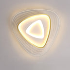 Contemporary Luxury Mango Triangle Acrylic LED Flush Mount Ceiling Light For Living Room