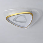 Contemporary Luxury Mango Triangle Acrylic LED Flush Mount Ceiling Light For Living Room