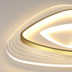 Contemporary Luxury Mango Triangle Acrylic LED Flush Mount Ceiling Light For Living Room