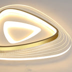 Contemporary Luxury Mango Triangle Acrylic LED Flush Mount Ceiling Light For Living Room