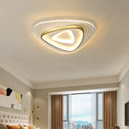 Contemporary Luxury Mango Triangle Acrylic LED Flush Mount Ceiling Light For Living Room