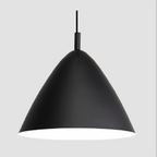 Contemporary Scandinavian Macaron Conical Iron Shade 1-Light Pendant Light For Living Room