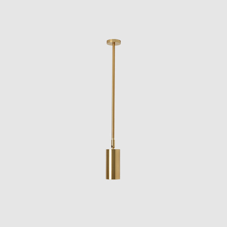 Modern Minimalist Iron Cylinder Shade Long Rod LED Pendant Light Spotlight For Living Room