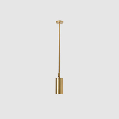 Modern Minimalist Iron Cylinder Shade Long Rod LED Pendant Light Spotlight For Living Room