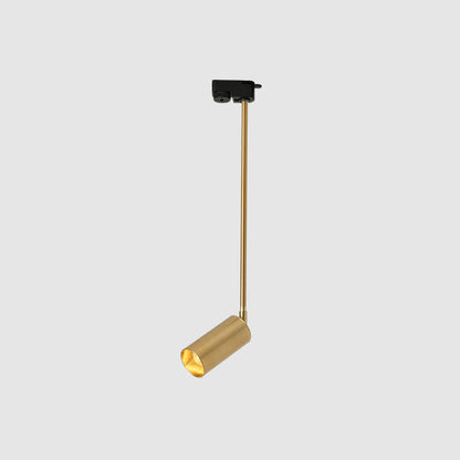 Modern Minimalist Iron Cylinder Shade Long Rod LED Pendant Light Spotlight For Living Room