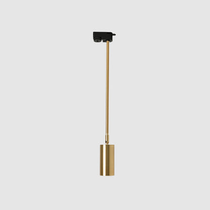 Modern Minimalist Iron Cylinder Shade Long Rod LED Pendant Light Spotlight For Living Room