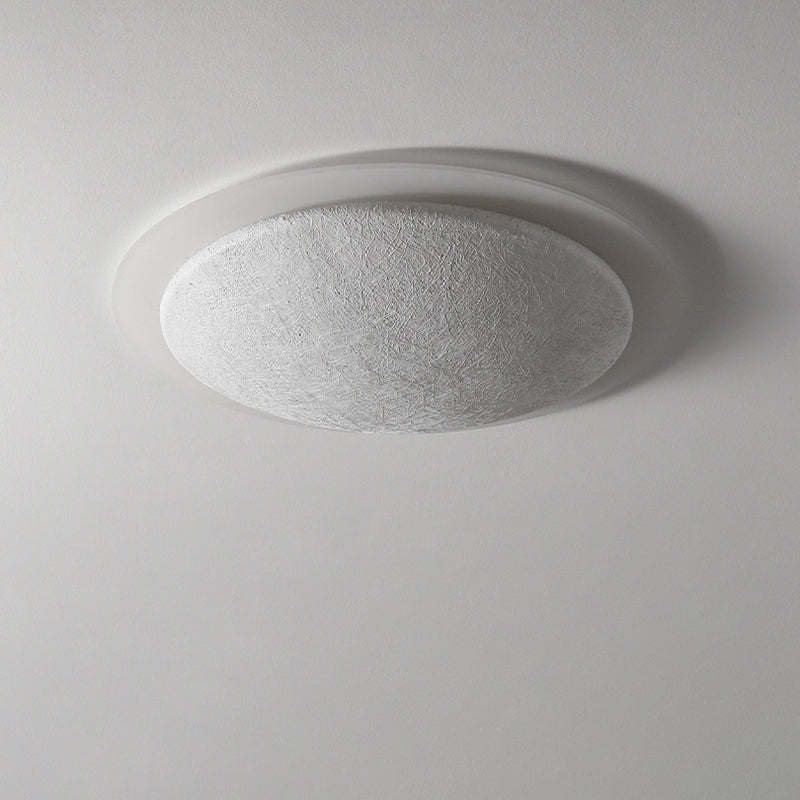 Modern Minimalist Resin Acrylic Moon Shade LED Flush Mount Ceiling Light For Bedroom