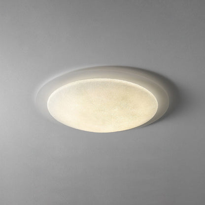 Modern Minimalist Resin Acrylic Moon Shade LED Flush Mount Ceiling Light For Bedroom