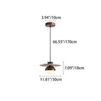 Traditional Japanese Travertine Glass Ball Shade Solid Wood 1-Light Pendant Light For Living Room
