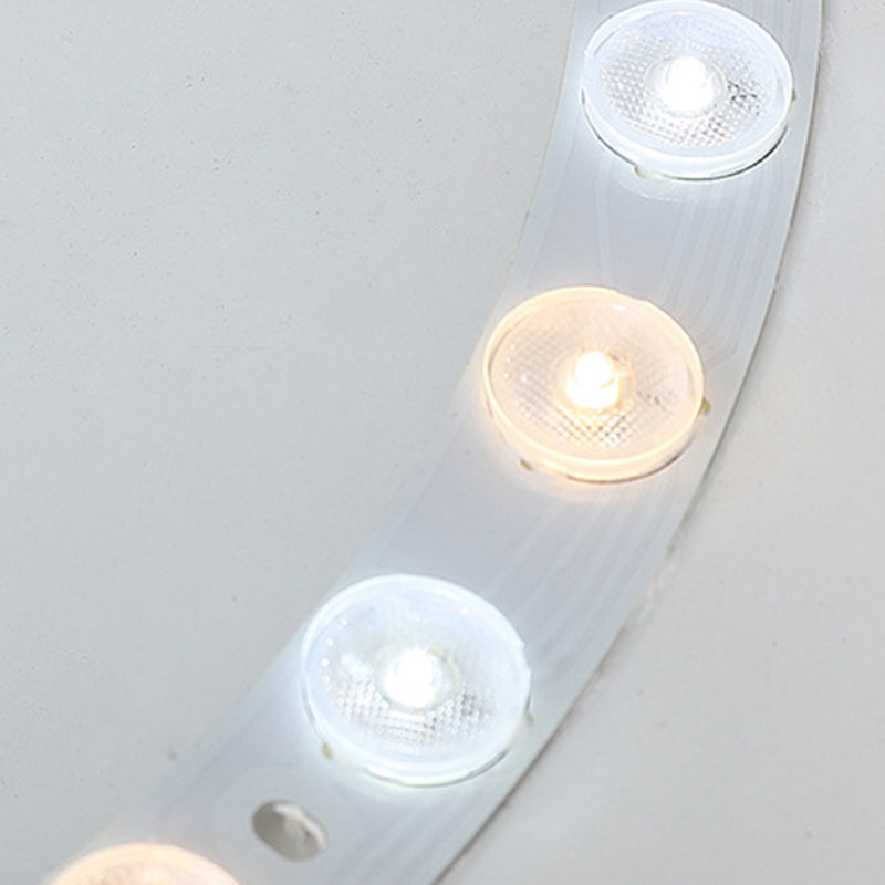 Modern Mid-century Geometric Circle Metal Acrylic LED Semi-flush Mount Ceiling Light for Bedroom