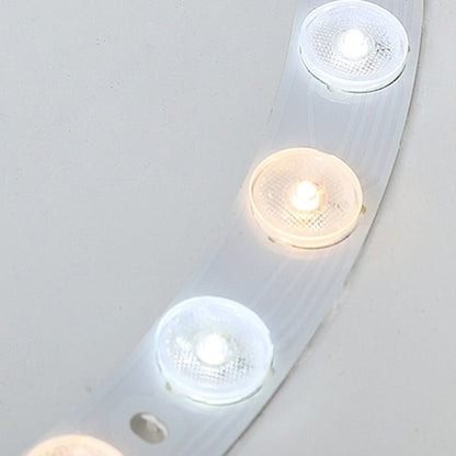 Modern Mid-century Geometric Circle Metal Acrylic LED Semi-flush Mount Ceiling Light for Bedroom