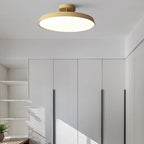 Modern Mid-century Geometric Circle Metal Acrylic LED Semi-flush Mount Ceiling Light for Bedroom