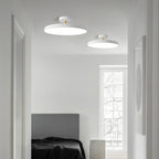 Modern Mid-century Geometric Circle Metal Acrylic LED Semi-flush Mount Ceiling Light for Bedroom