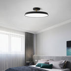 Modern Mid-century Geometric Circle Metal Acrylic LED Semi-flush Mount Ceiling Light for Bedroom