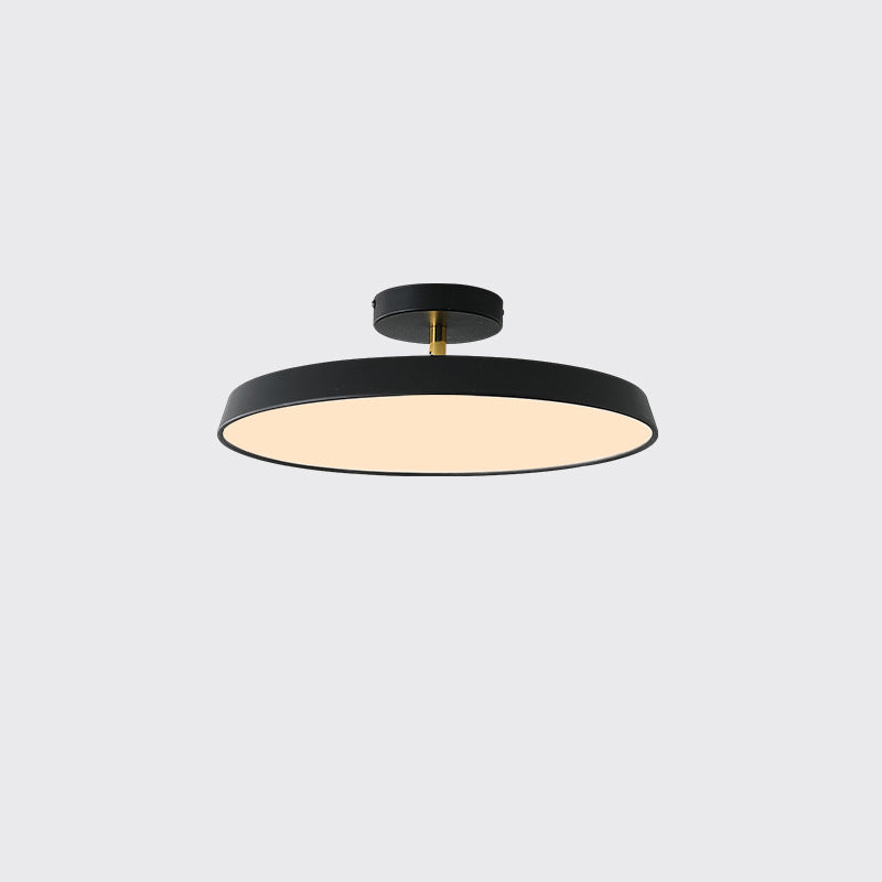 Modern Mid-century Geometric Circle Metal Acrylic LED Semi-flush Mount Ceiling Light for Bedroom