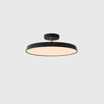 Modern Mid-century Geometric Circle Metal Acrylic LED Semi-flush Mount Ceiling Light for Bedroom