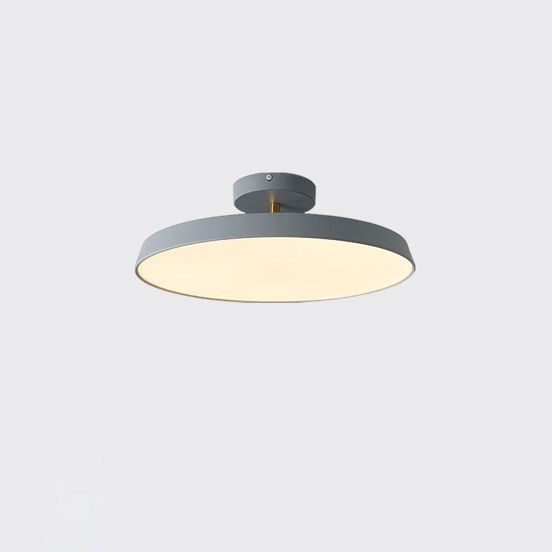 Modern Mid-century Geometric Circle Metal Acrylic LED Semi-flush Mount Ceiling Light for Bedroom
