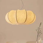 Traditional Japanese Pumpkin Round Iron Silk 2/3-light Pendant Light for Living Room BulbSquare