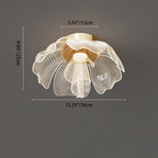 Modern Luxury Flower Petal Dome Iron Acrylic LED Flush Mount Ceiling Light For Bedroom Lumendat