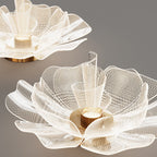 Modern Luxury Flower Petal Dome Iron Acrylic LED Flush Mount Ceiling Light For Bedroom Lumendat