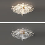 Modern Luxury Flower Petal Dome Iron Acrylic LED Flush Mount Ceiling Light For Bedroom Lumendat