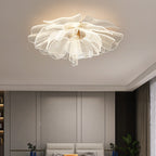 Modern Luxury Flower Petal Dome Iron Acrylic LED Flush Mount Ceiling Light For Bedroom Lumendat