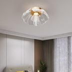 Modern Luxury Flower Petal Dome Iron Acrylic LED Flush Mount Ceiling Light For Bedroom Lumendat